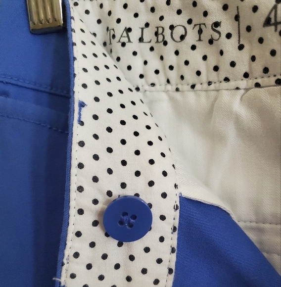 NWT Talbots Women's Perfect Crop Pants Size 4 Blue Beach City Preppy - Picture 8 of 9